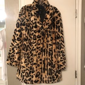 Fur Leopard Print Jacket